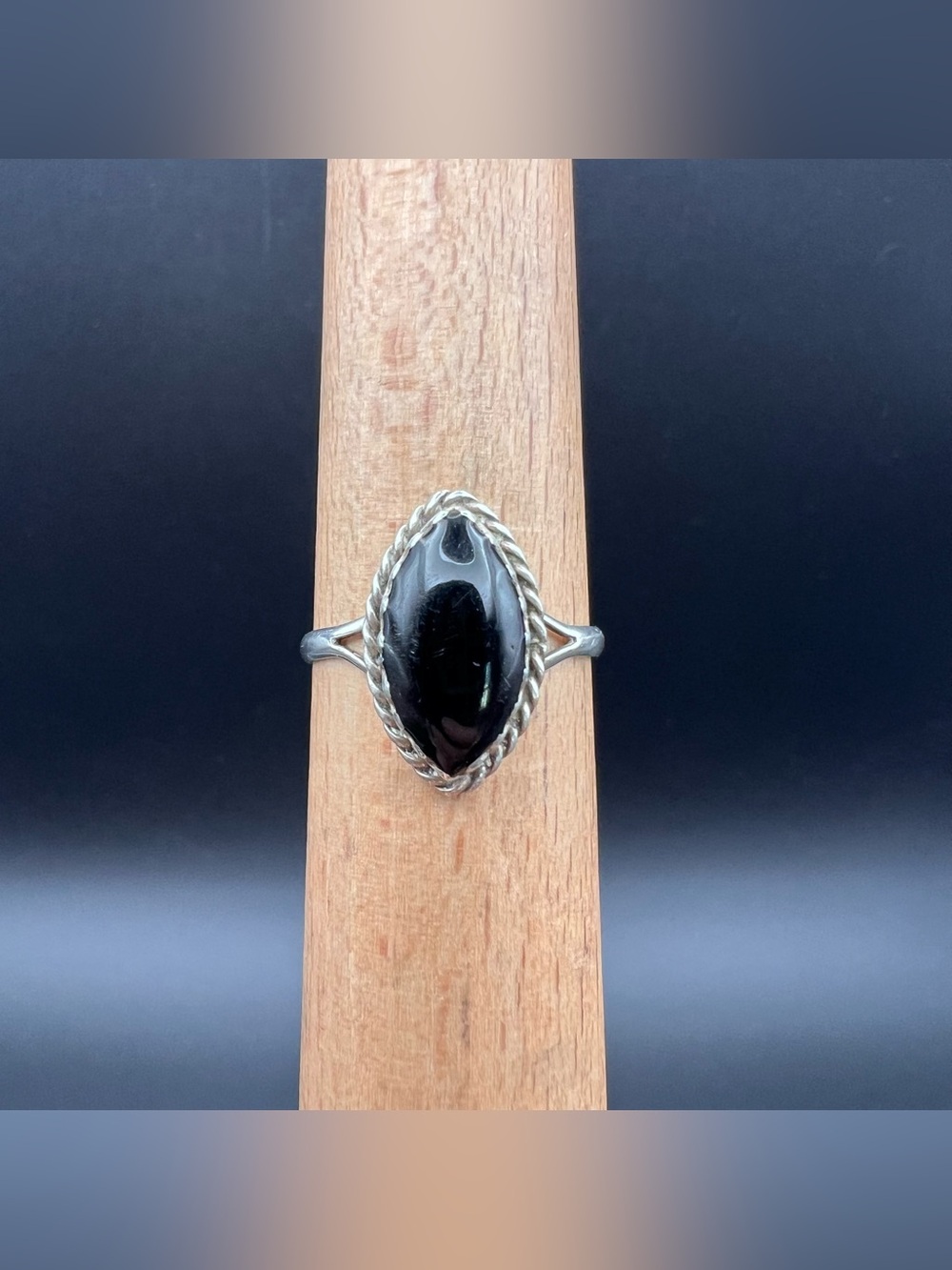 Taxco Sterling Silver Onyx Ring
